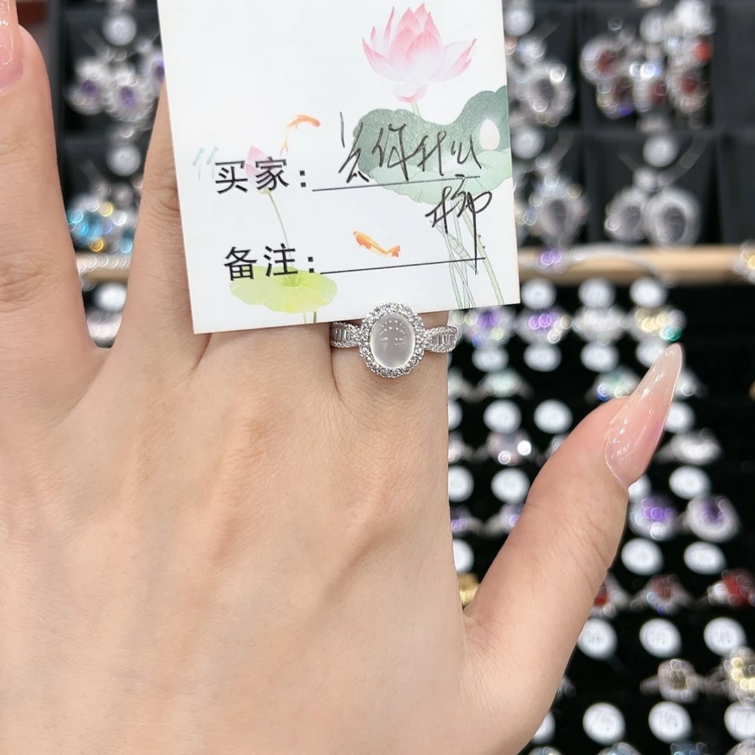 黄晶戒指银S925镶嵌戒指