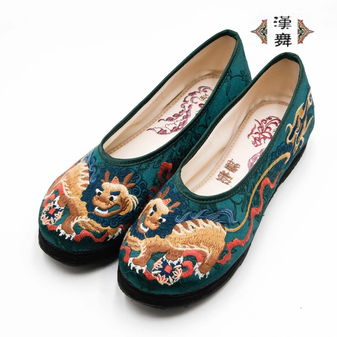 【貔貅】汉舞25夏季新款中国风千层底布鞋平底刺绣女单鞋软底布鞋