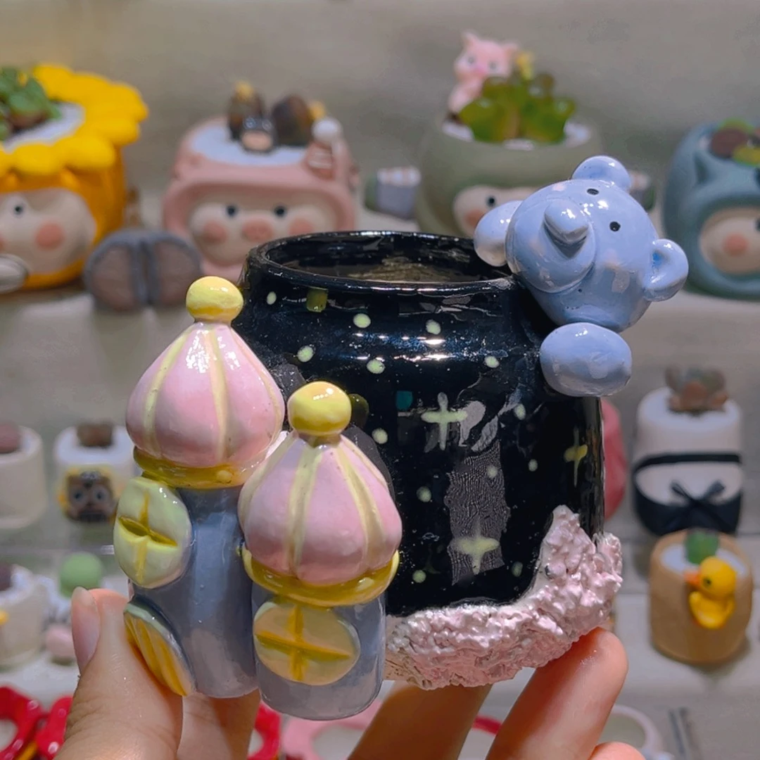 073纯手工制作重工盆盆58一个