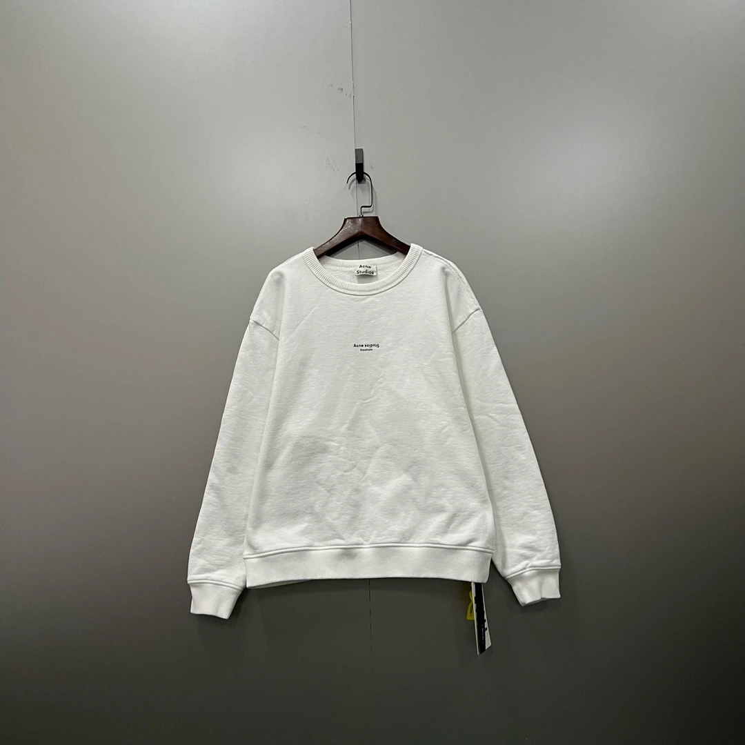 95新 AcneStudios （jp）123 白色印花logo卫衣 XXS码/
