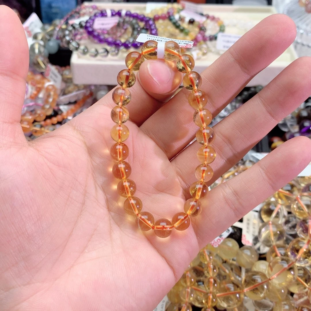 盺***¹水晶手链未镶嵌黄水晶手链8+