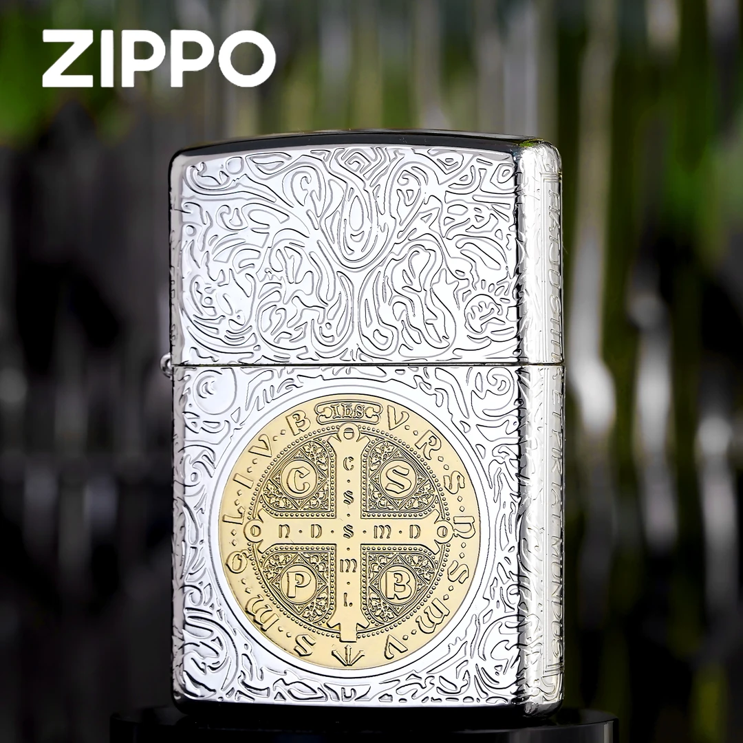 ZIPPO打火机正品/镀银鎏金康斯坦丁双色常规雕刻DYJ1