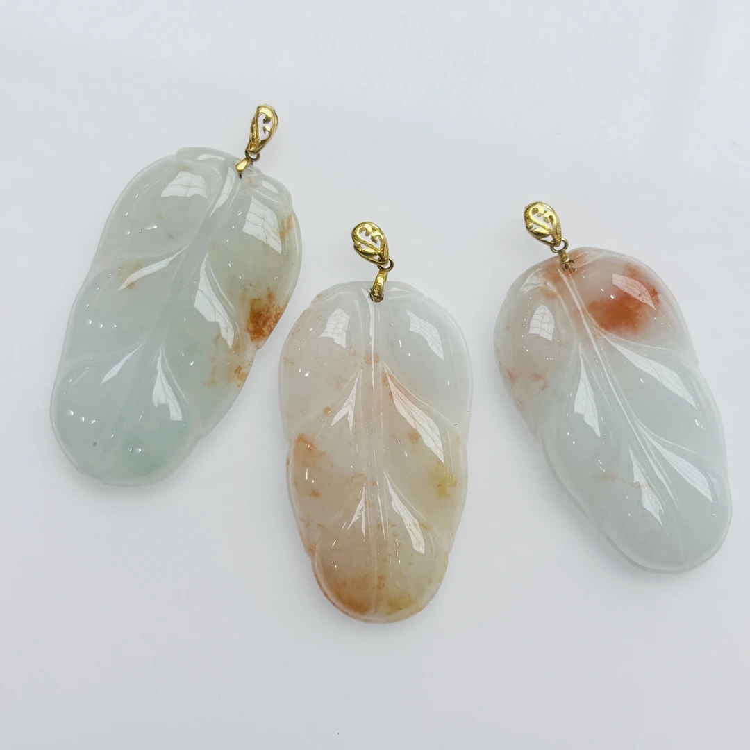 『手镯七仙女』翡翠叶子吊坠/342060/多样性发一件 编绳