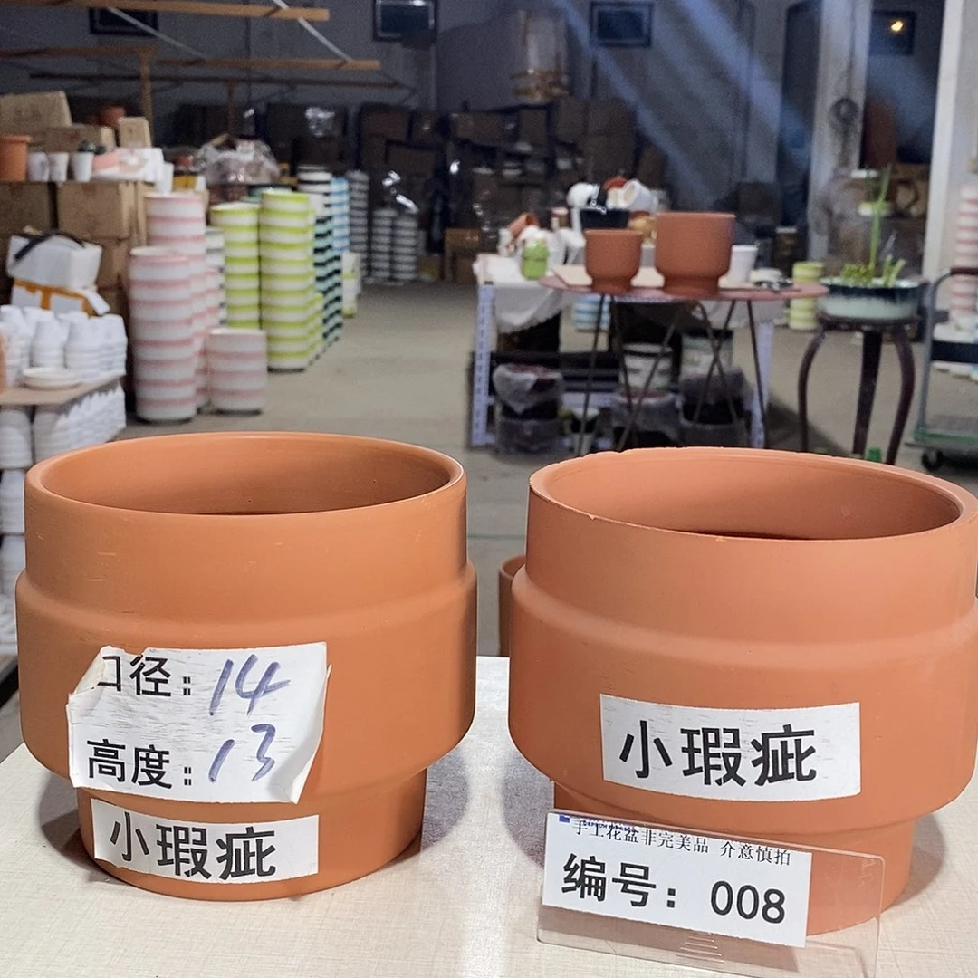 微瑕花盆-008-口14×13-2个