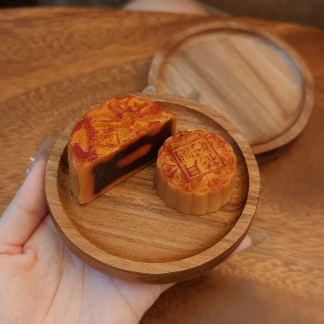 胡桃木圆碟蘸料碟HTP-73