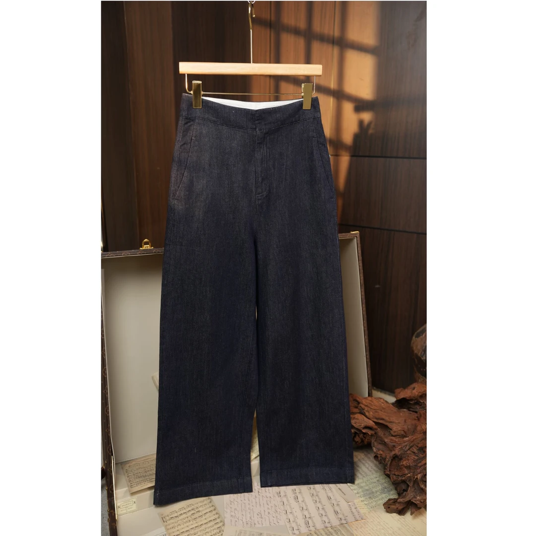 喵喵家【复古重工】宽松时尚百搭女牛仔裤