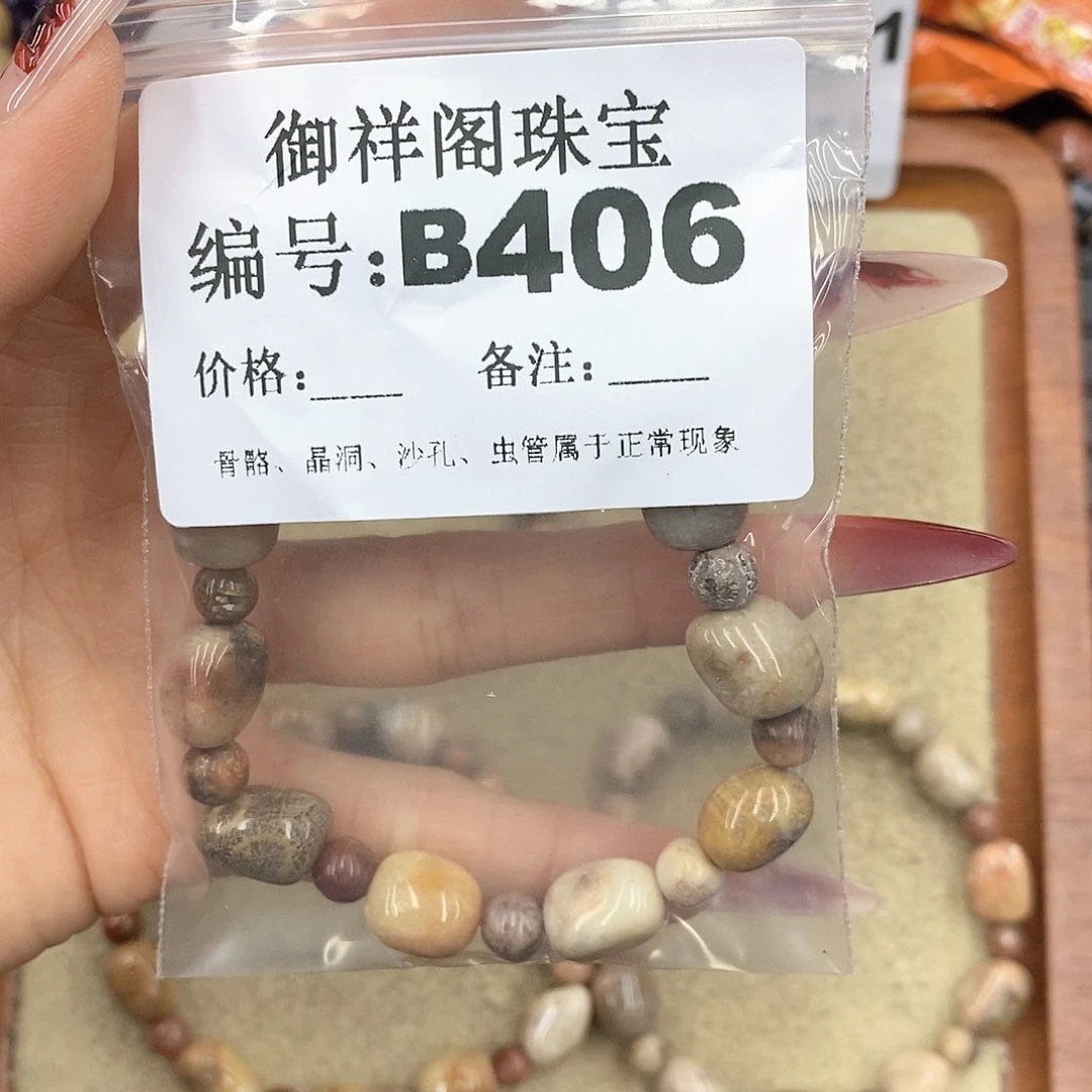 硅化珊瑚（珊瑚玉）颈饰未镶嵌仰*雪