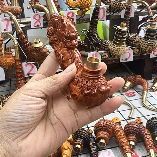 相***易实心竹雕刻一体龙