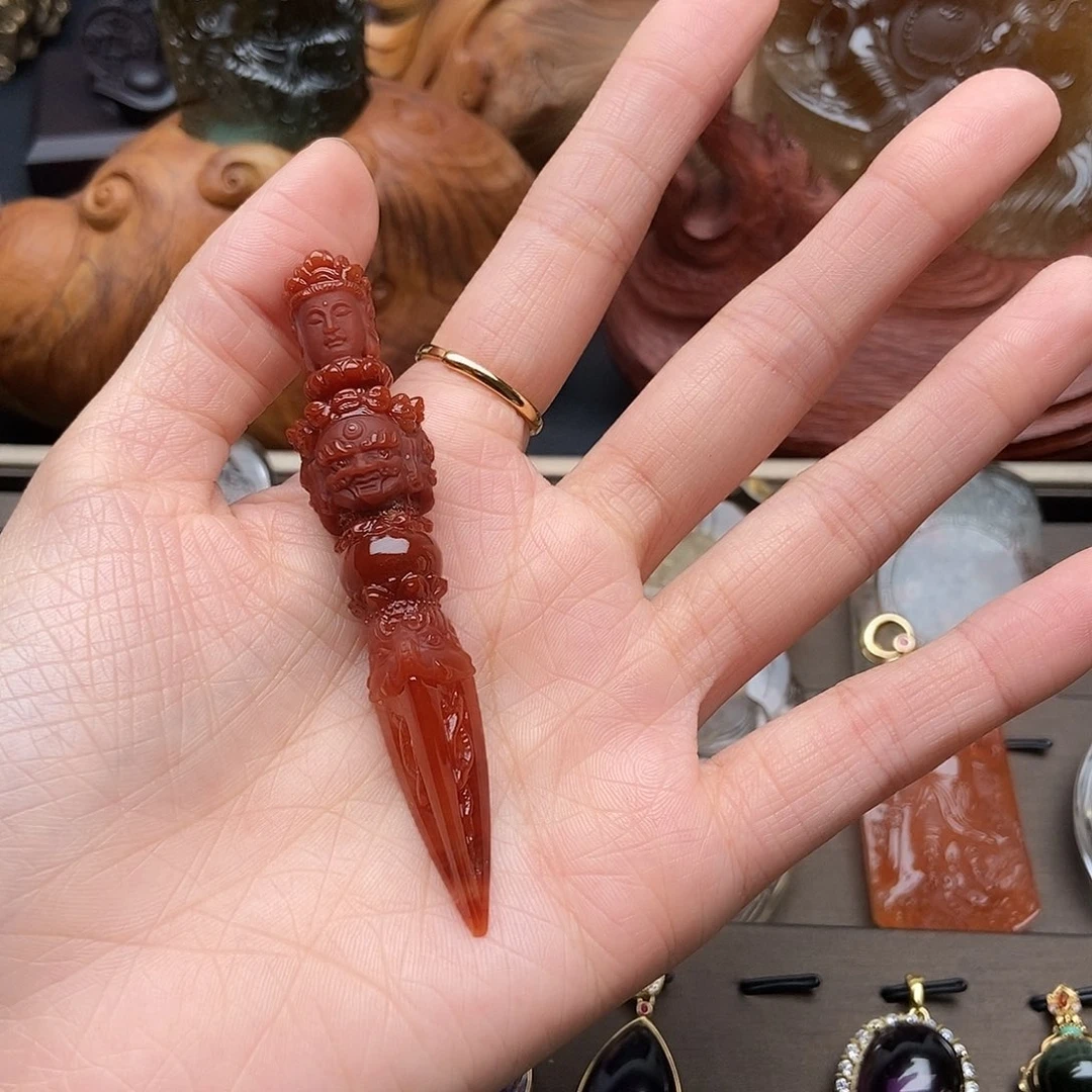 考***5水晶颈饰未镶嵌摆件
