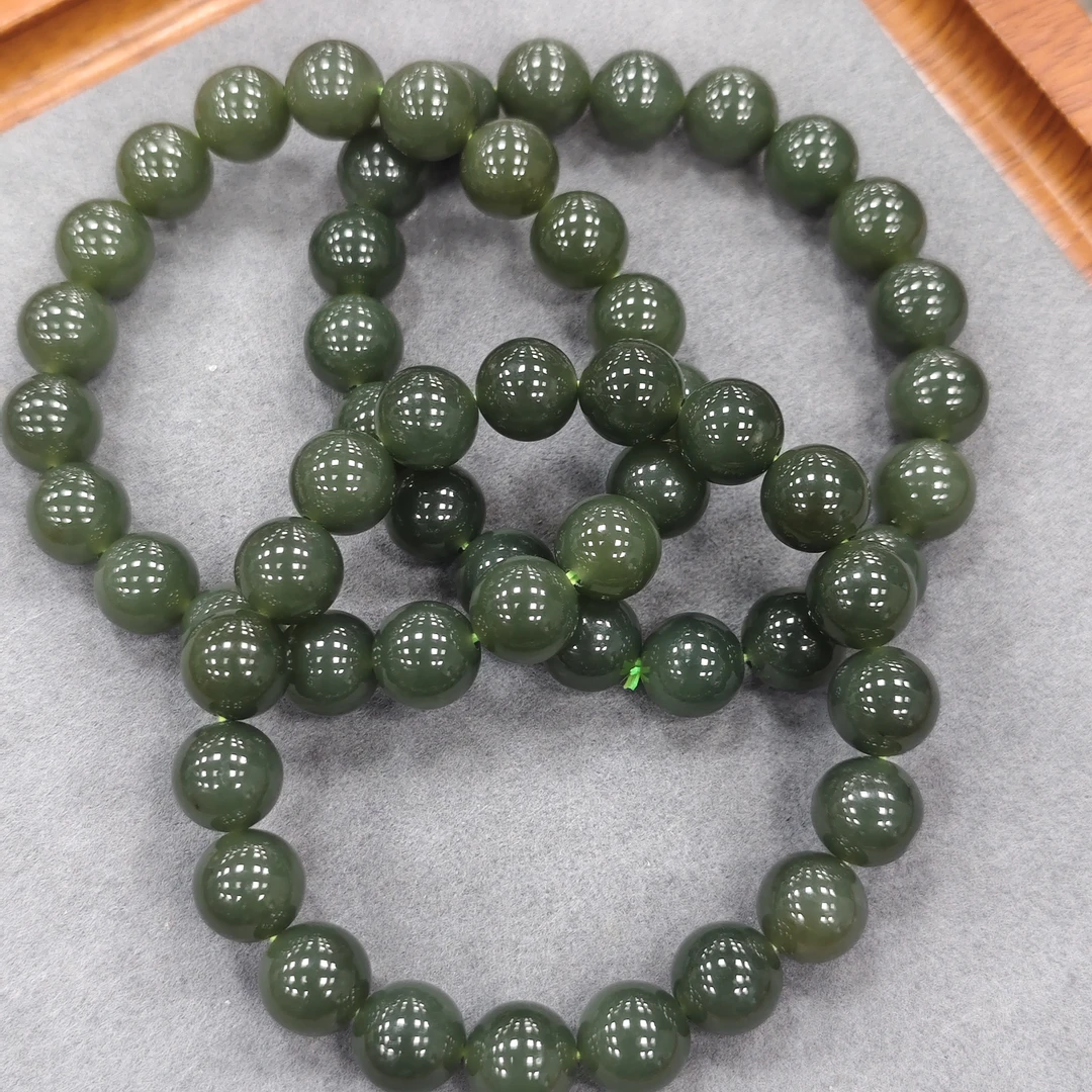 【书记甄选】和田玉单圈手链 多样性发一件 约10mm LK3742