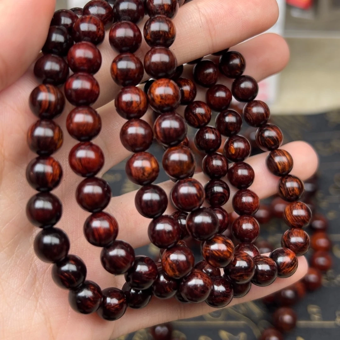 花梨木类其他红降08圆珠满油单圈（瑕疵）