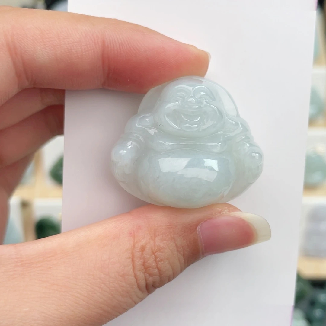 翡翠未镶嵌颈饰佛公