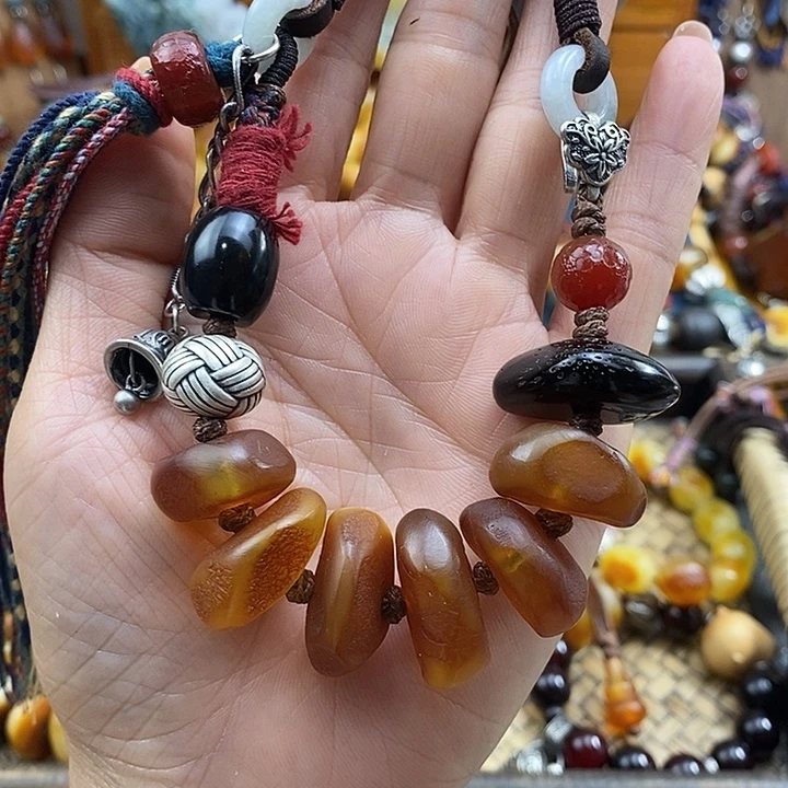 蜜蜡未镶嵌项链项链