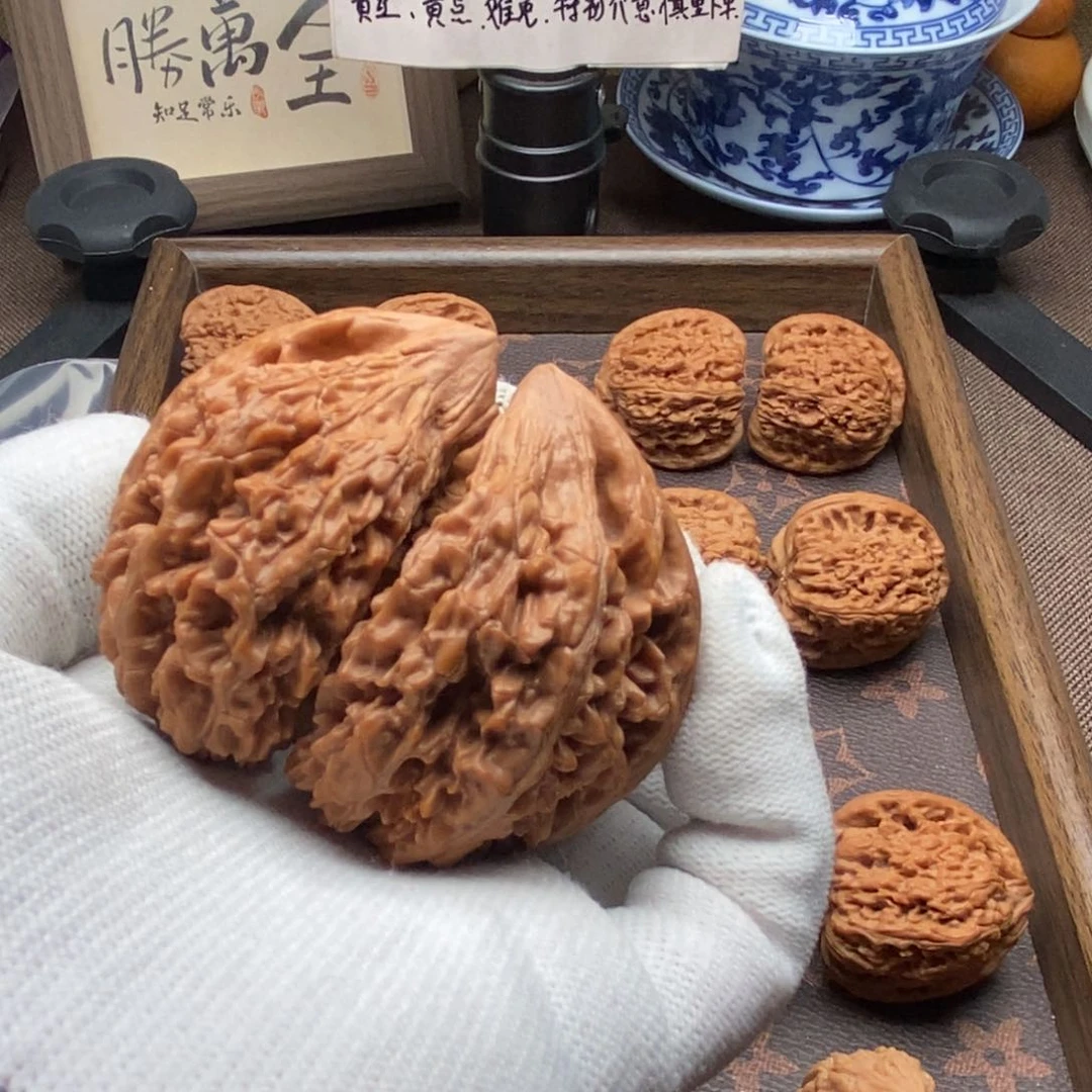把件文玩核桃忒***啦官帽半壁