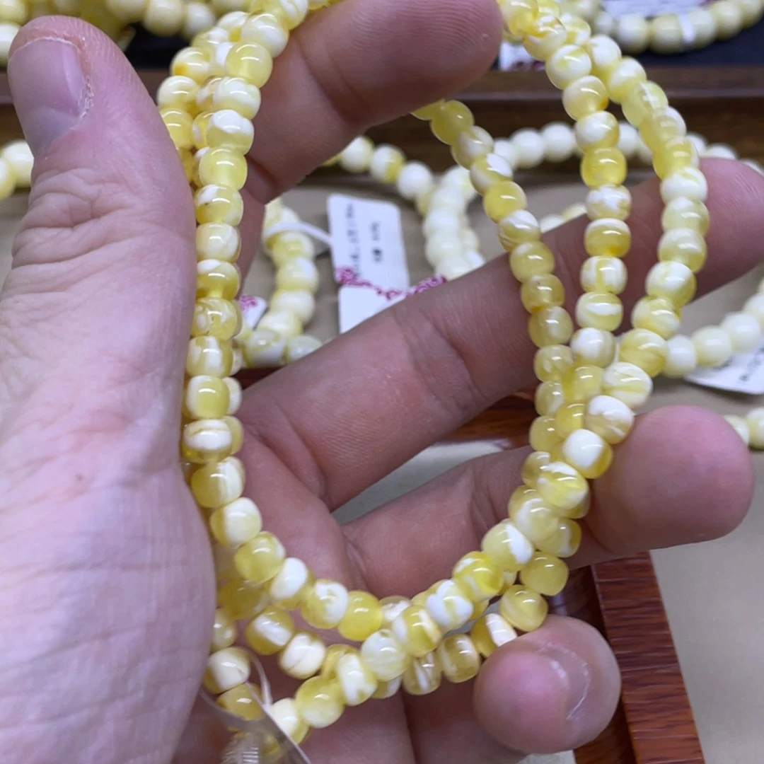 琥珀未镶嵌颈饰精工老型108