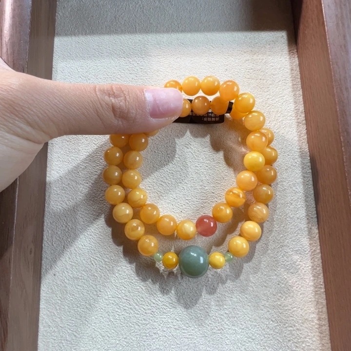 蜜蜡未镶嵌手串8.8mm蜜蜡手串