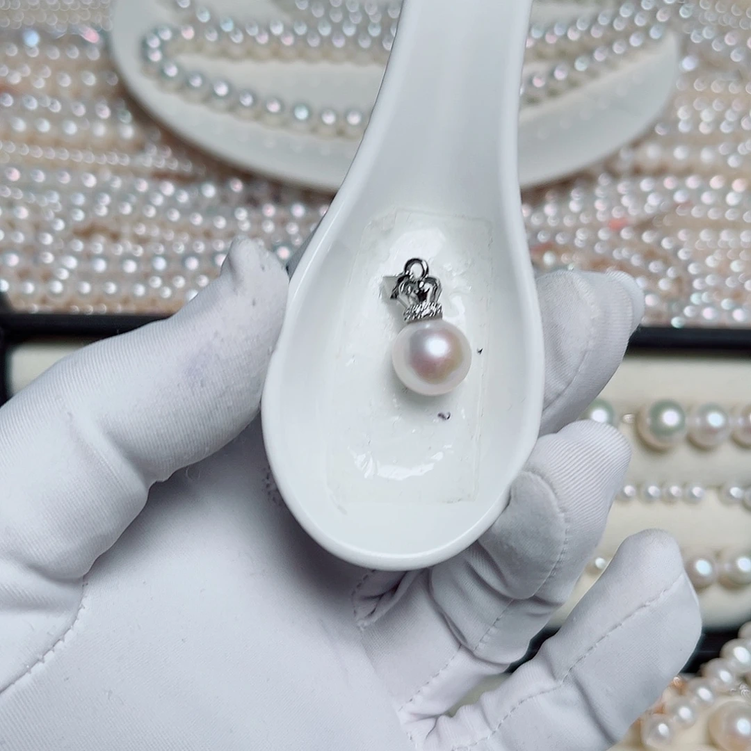 银S925镶嵌淡水珍珠手绳