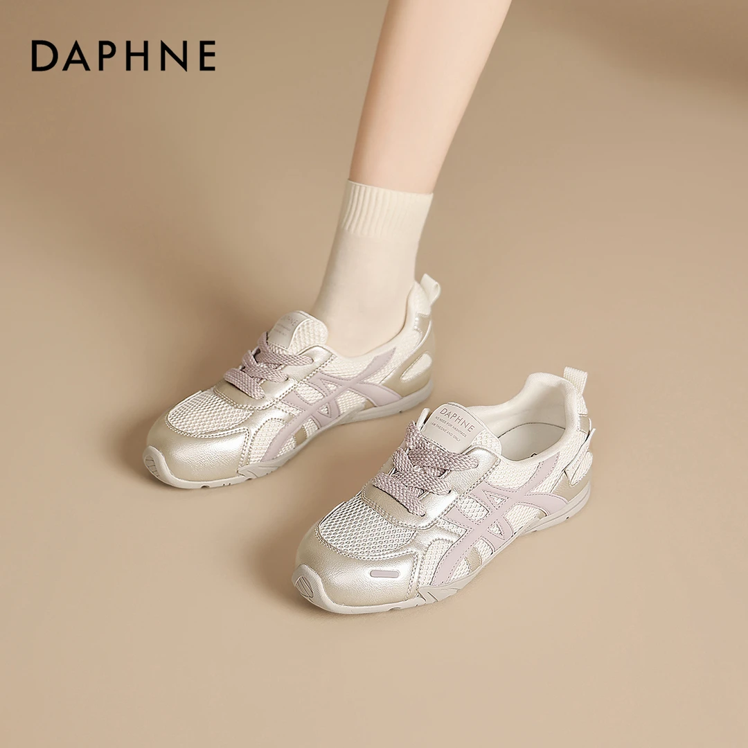 达芙妮内增高经典阿甘德训鞋女2025新款夏季透气网鞋不累脚休闲鞋