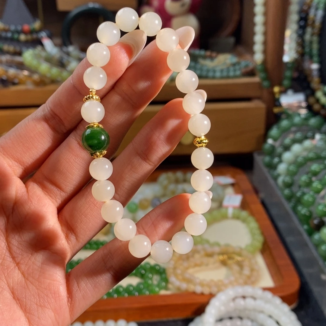 和田玉未镶嵌手链