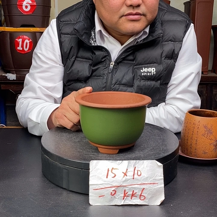 紫砂花盆货号一只K6