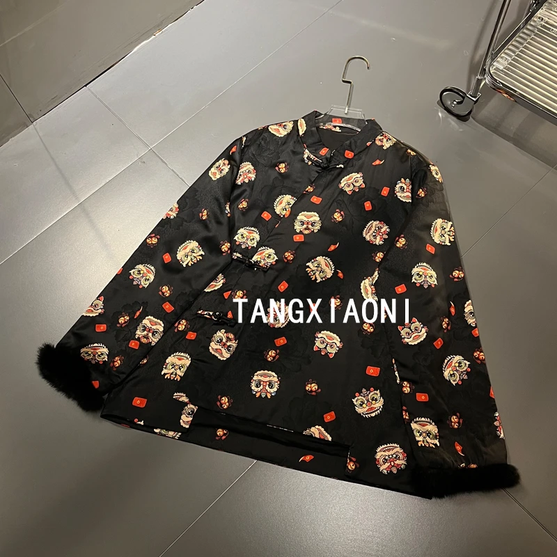 过年穿的一件 【小醒狮】黑系棉衣