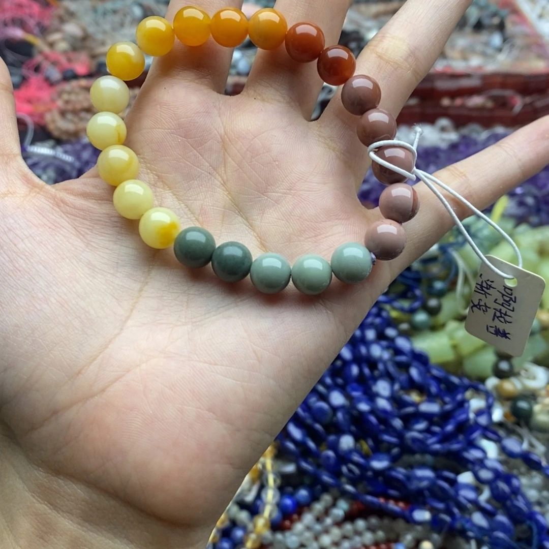 用***5玛瑙/玉髓未镶嵌珠宝半成品阿拉善渐变
