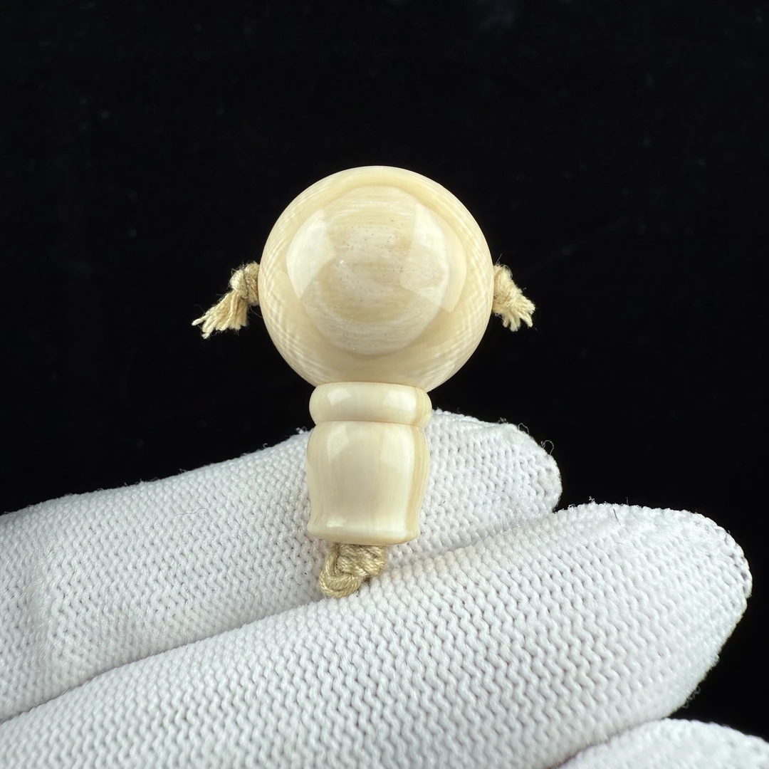 K9363天然猛犸牙 藏式圆珠三通20*31.4mm一物一图 假一罚十