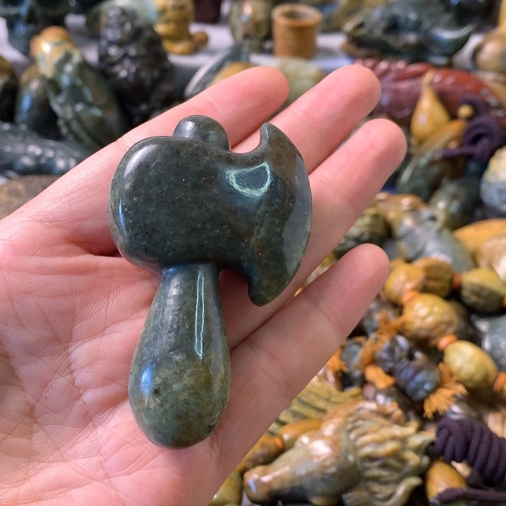 未镶嵌岫岩河磨玉（透闪石质玉）笔搁