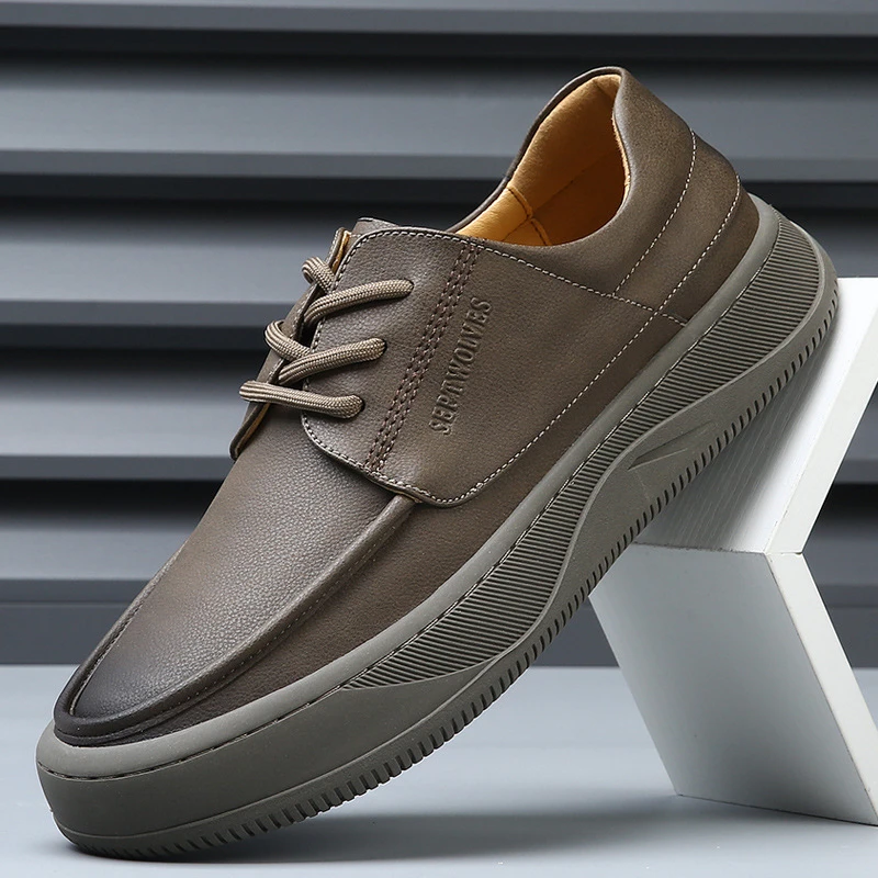 DMXUXM巴黎『设计风』新品好物~力荐！时尚英伦风厚底百搭休闲皮鞋男