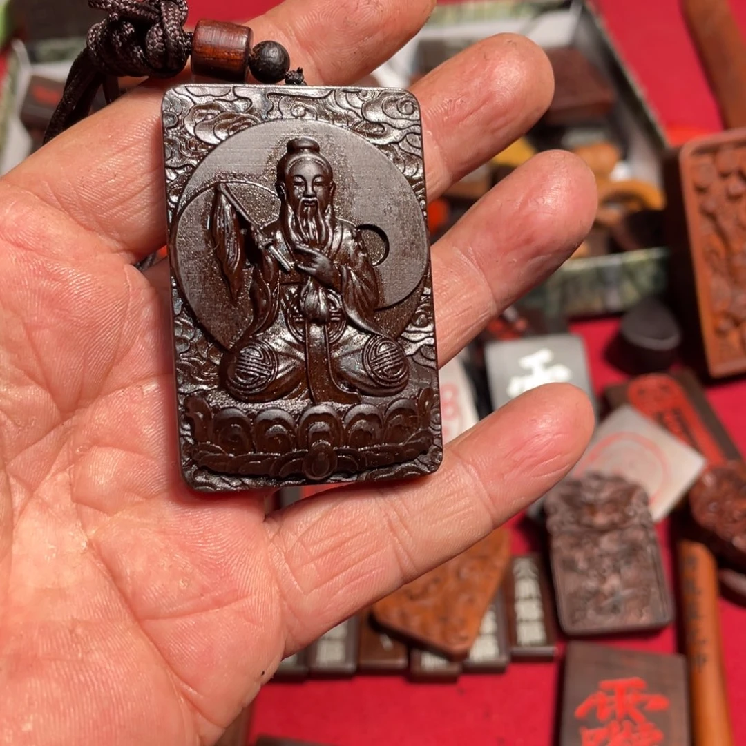 枣木涬*✨雷击枣木雕刻老君