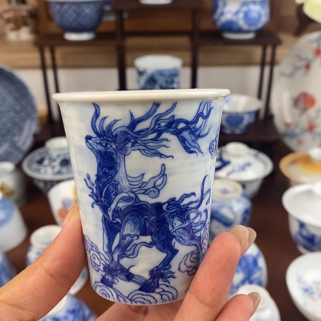 山海经鹿纹可乐杯