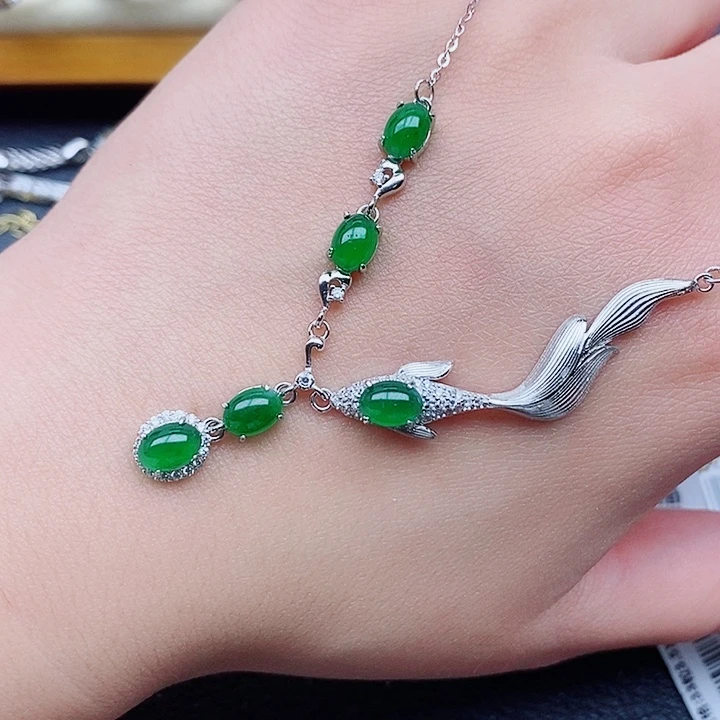 银S925镶嵌戒指翡翠