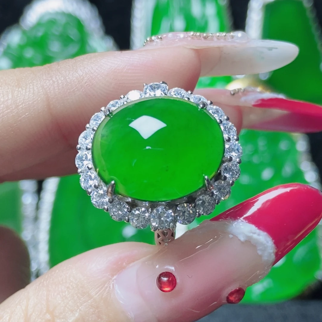 翡翠银S925镶嵌颈饰