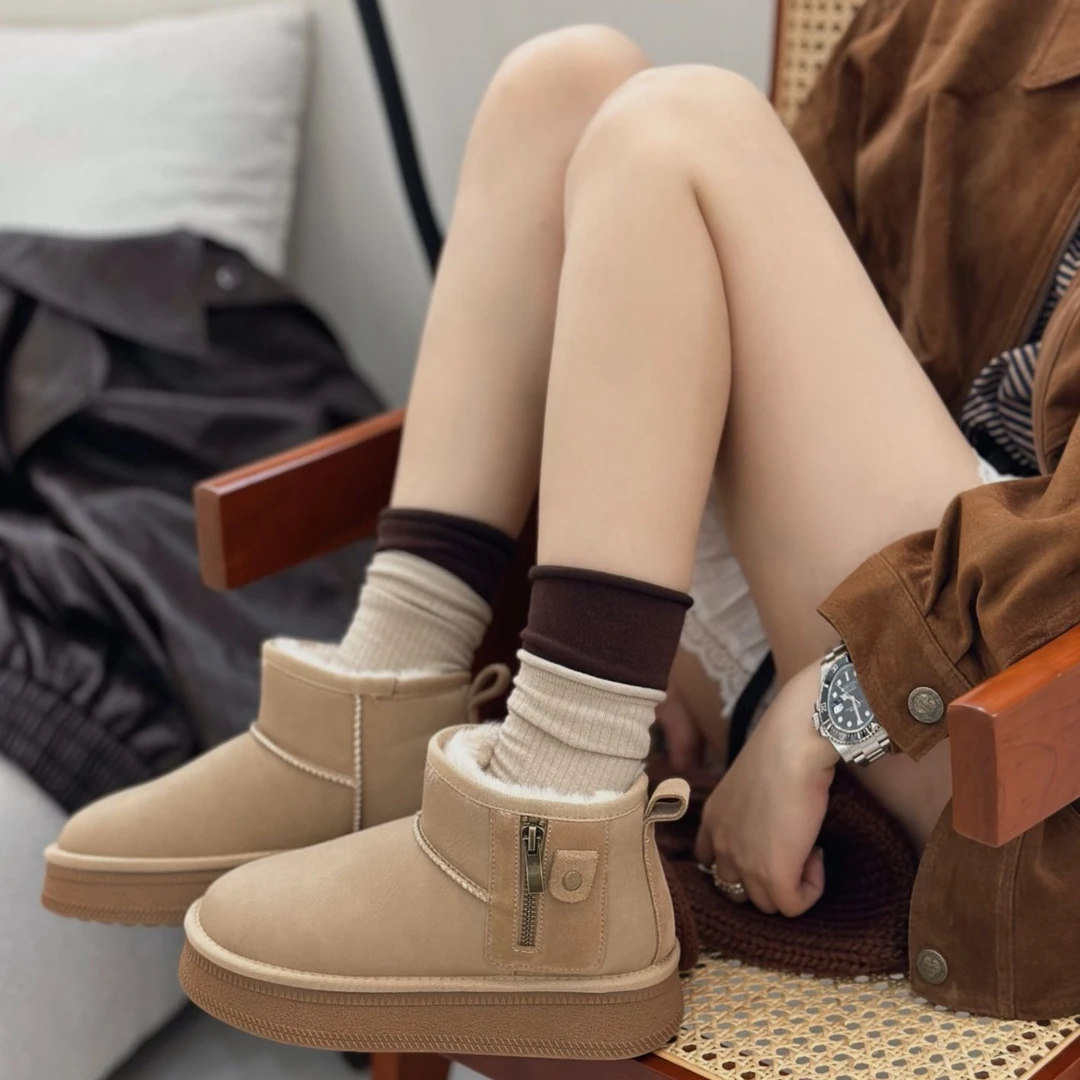 杜米亚时尚百搭气质雪地靴D9-38913A