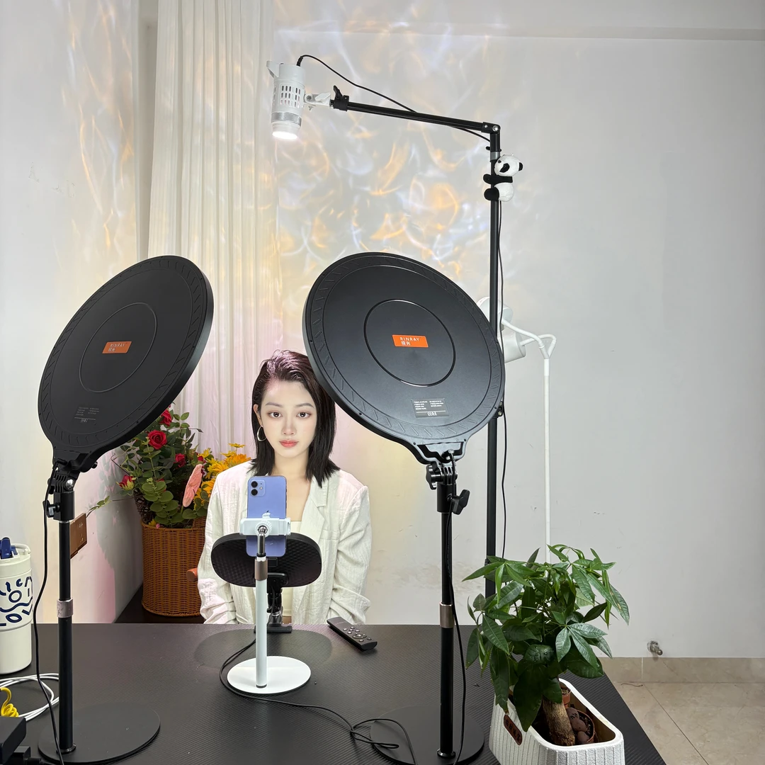RINRAY全面屏美颜补光灯直播拍摄美颜护眼主播同基础灯光坐播站播