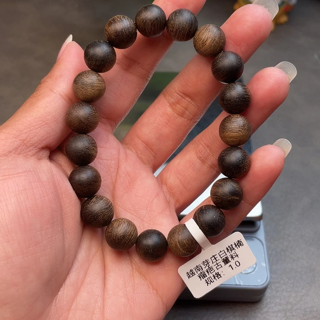 沉香碎屑沉香A*➕沉香佛珠越南芽庄白棋楠瘤疤古董料1.0