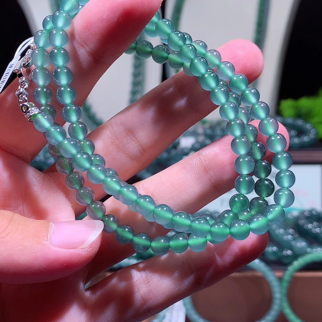 翡翠未镶嵌手链天然a货翡翠项链5.9