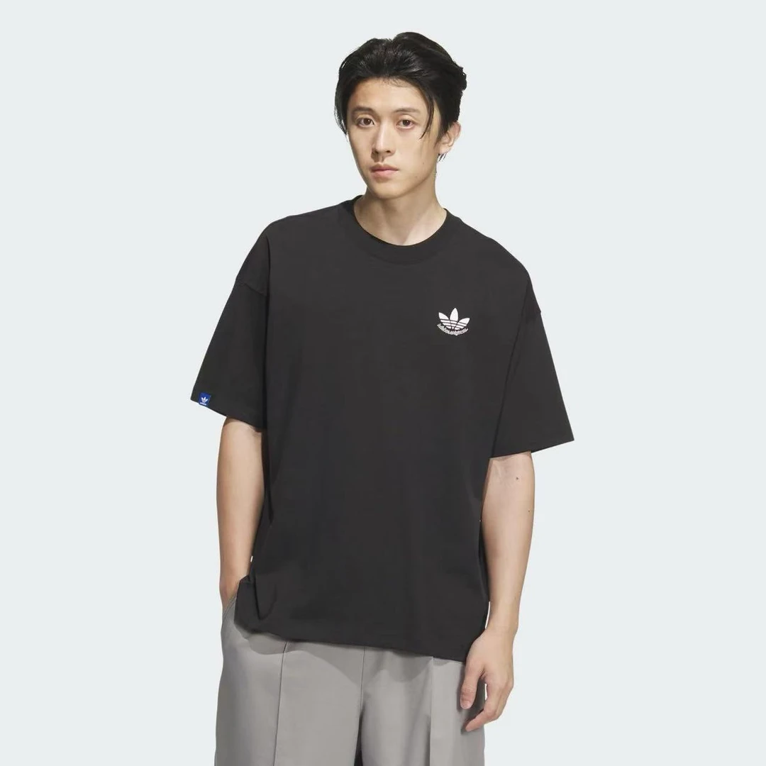 adidas/阿迪达斯 【门店同款】男子纯棉圆领运动休闲短袖T恤 JN1669