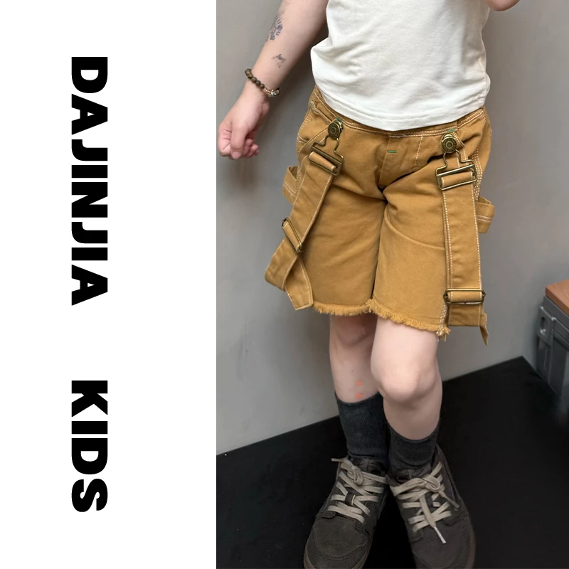 大金定制【轻奢定制】25新款轻奢风重工定制工装风背带短裤洋气短裤