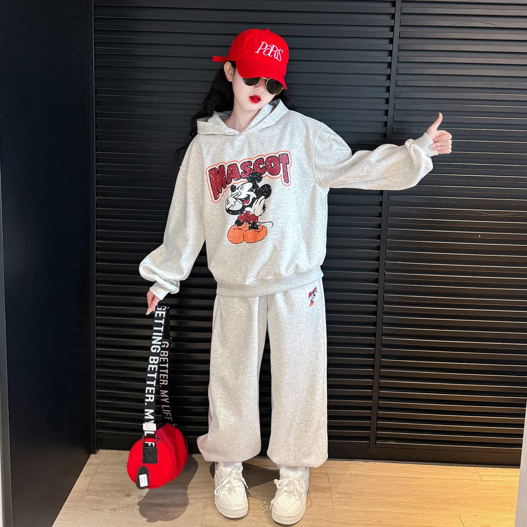 女童秋季2025新款女孩洋气时髦卫衣卫裤套装儿童早秋运动服两件套