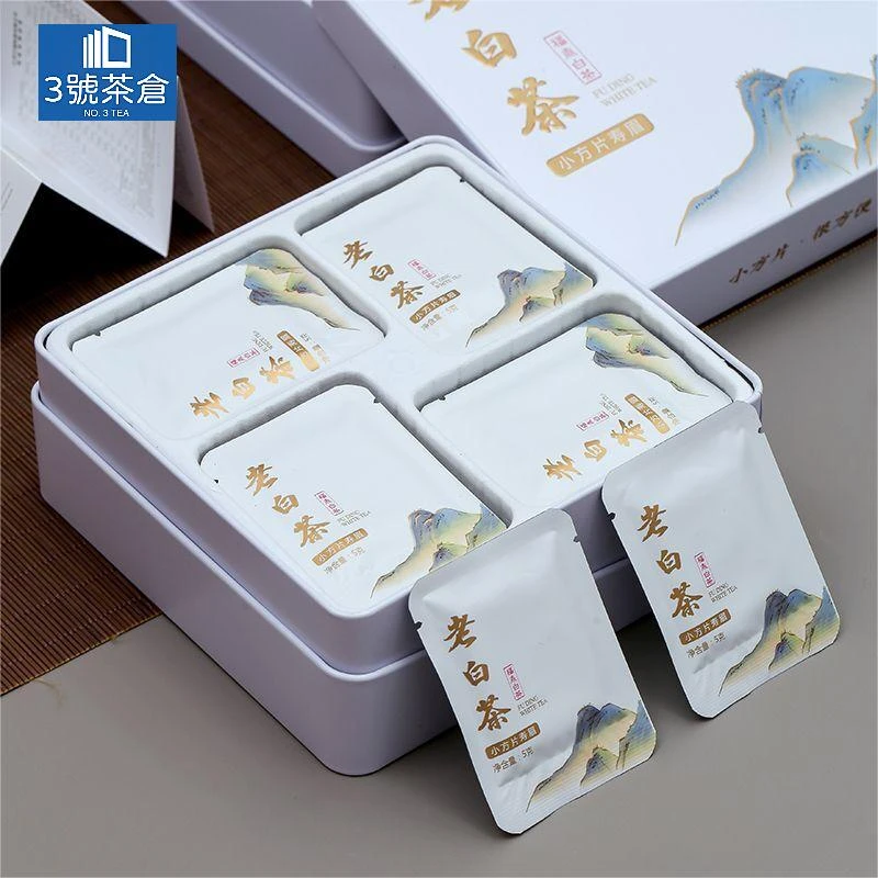 【3号茶仓】福鼎白茶老白茶寿眉小饼干茶叶礼盒小方片小茶饼240g