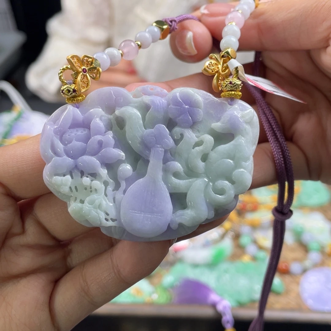 颈饰未镶嵌翡翠代编织