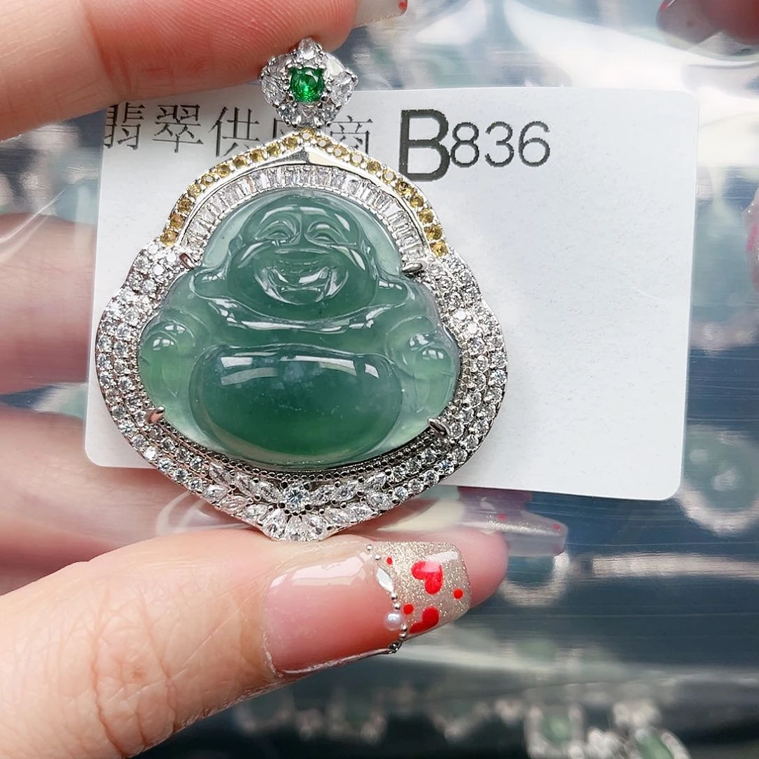 翡翠颈饰未镶嵌翡翠836