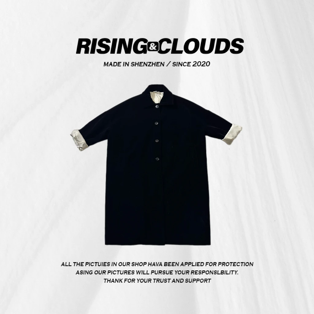 RISING&CLOUDS【莎莎】时尚舒适秋冬原创丝绒大衣110388