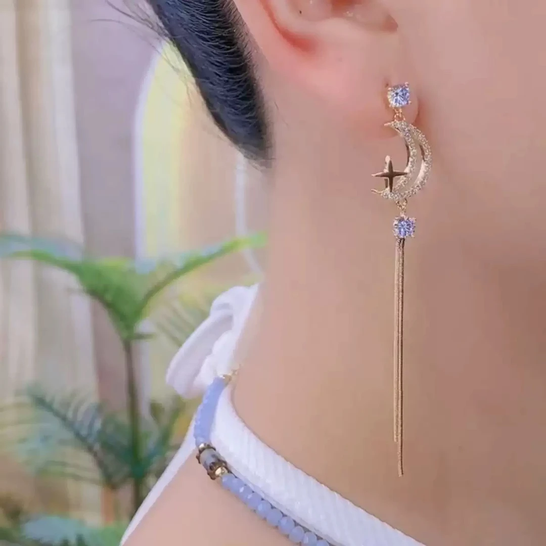 合金合成锆石耳饰 4156【桃符】轻奢耳饰