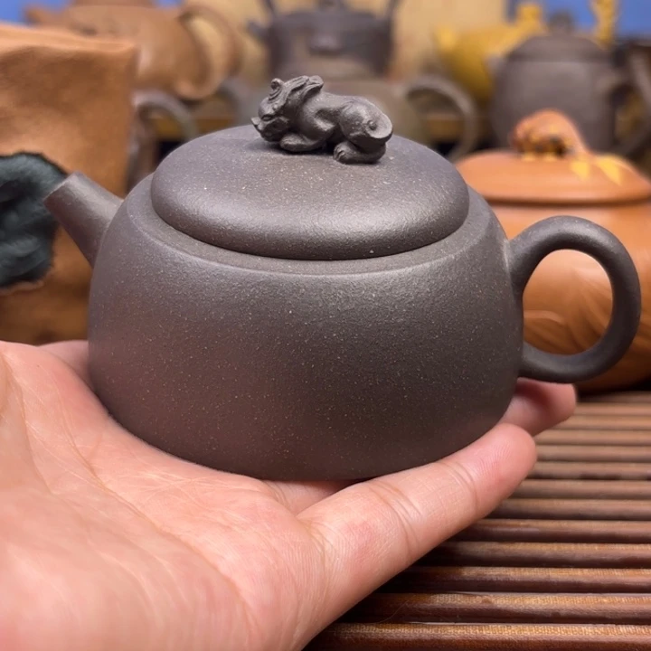 招财貔貅原矿天青100c