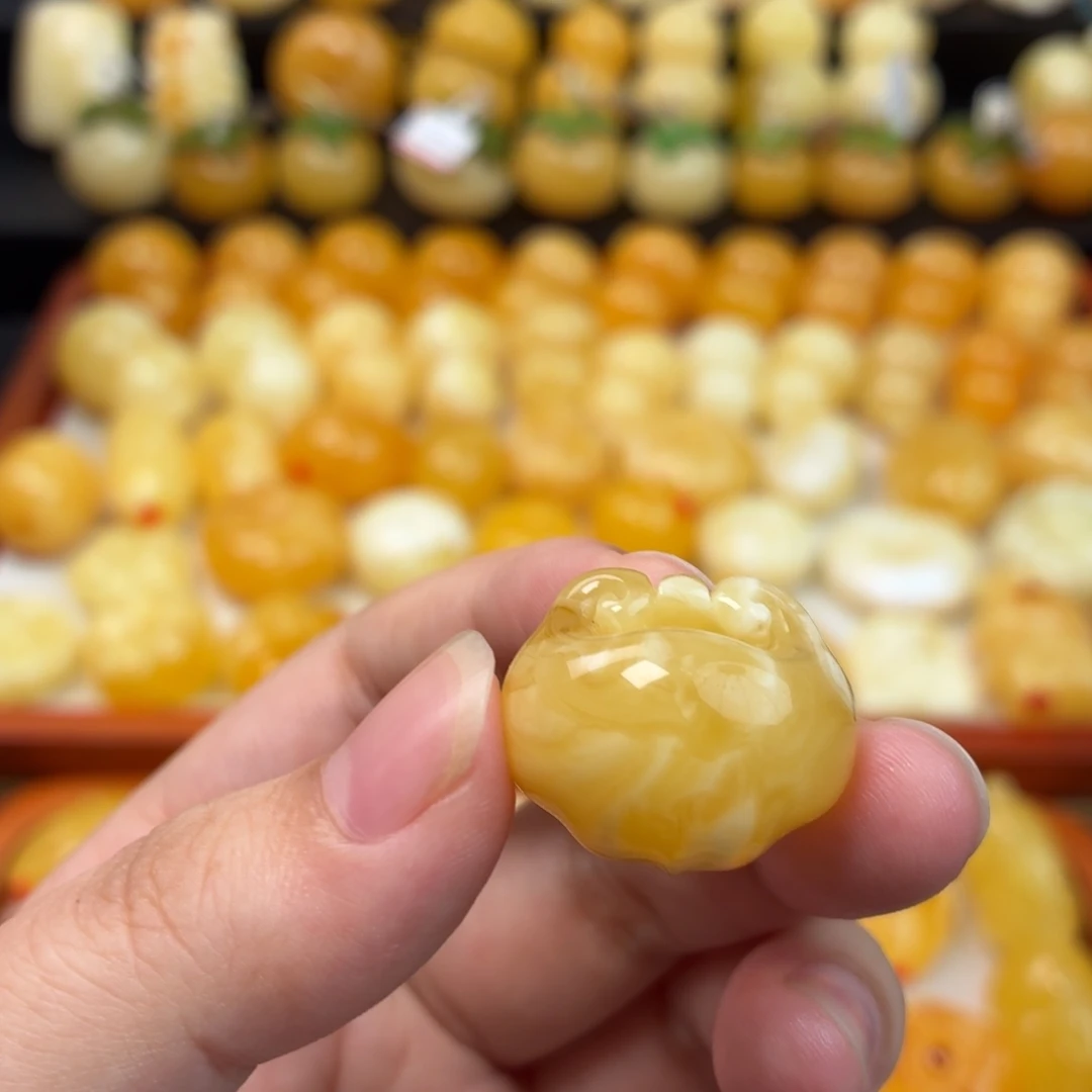 蜜蜡未镶嵌毛衣链蜜蜡