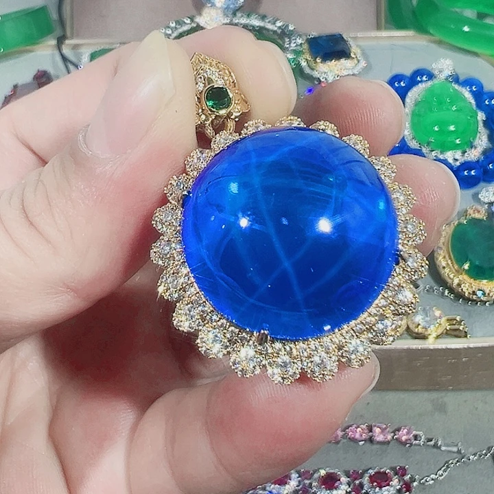 非金属红色蓝色满镶嵌