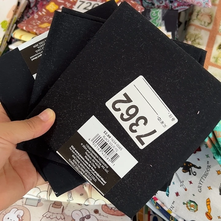 棉3片纯棉原单小布块45.50厘米一片黑