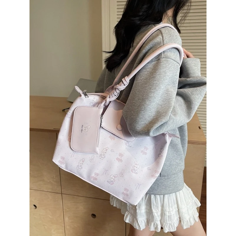 大容量包包女夏季百搭2025新款休闲单肩包今年流行质感通勤托特包